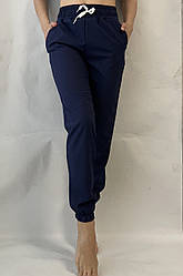 Батальні жіночі літні штани, софт No103 синій