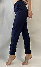 Батальні жіночі літні штани, софт No103 синій, фото 3