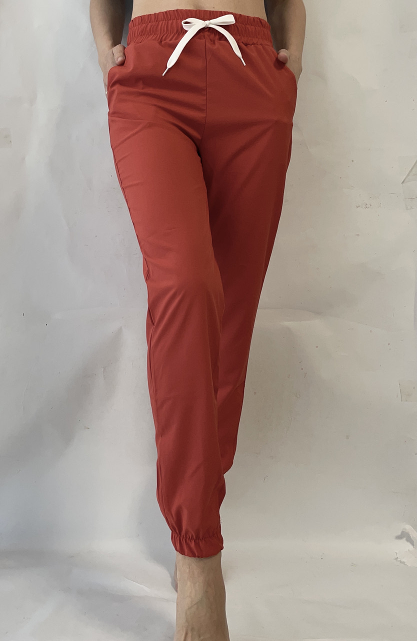 Батальні жіночі літні штани, софт No103 теракота