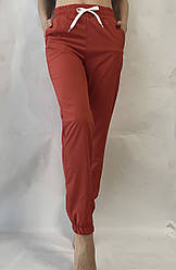 Батальні жіночі літні штани, софт No103 теракота