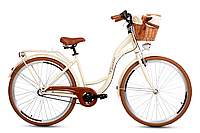 Велосипед Goetze Style LTD 28" бежевый 3 передачи + фара и корзина в Подарок
