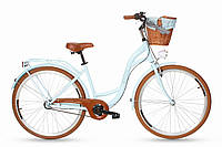 Велосипед Goetze Style LTD 28" голубой 3 передачи + фара и корзина в Подарок