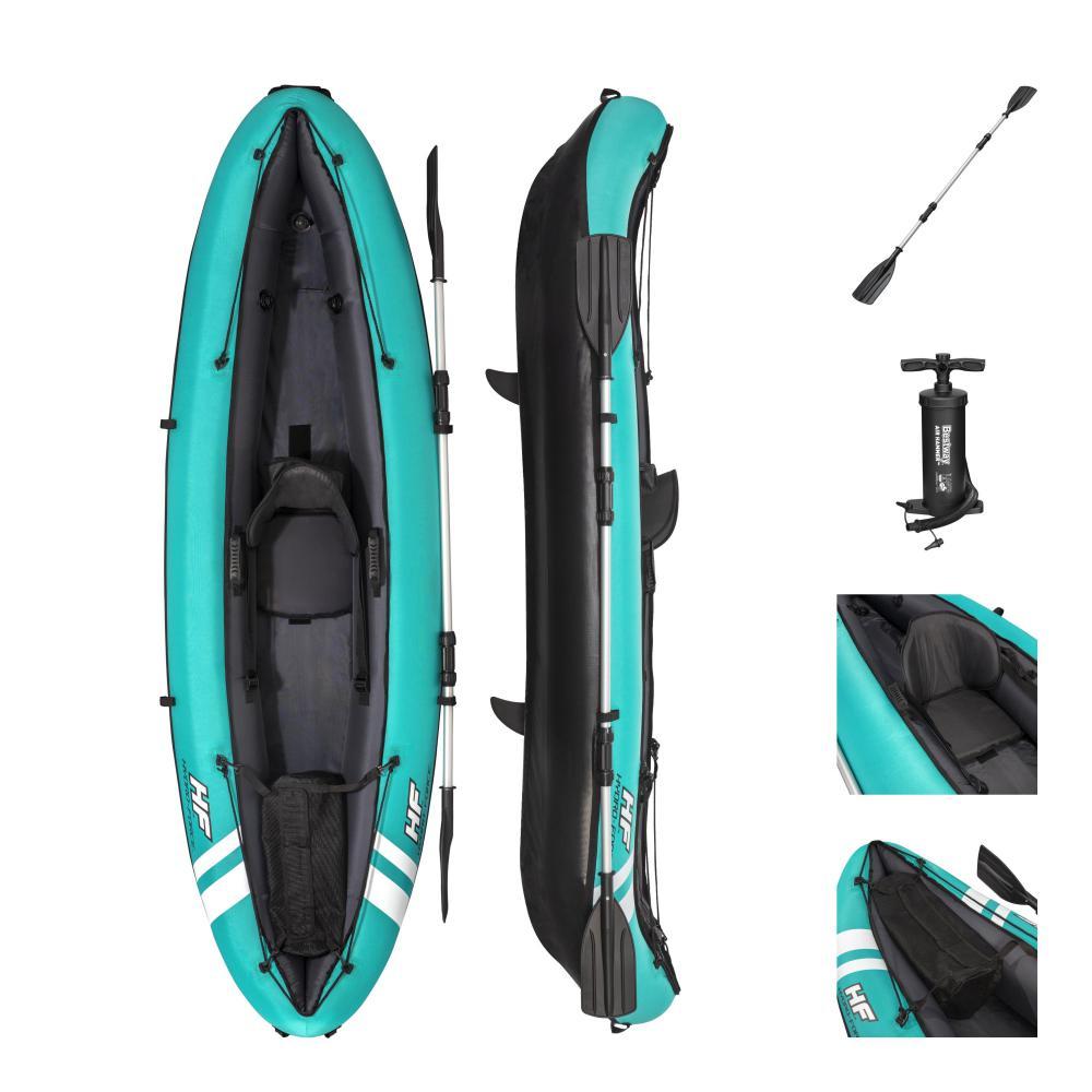 Надувна байдарка Bestway 65118 Ventura Kayak 280 х 86 см з веслами і насосом