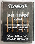 Бор для розрізання коронок FG 1958  gold 5 шт. CROSSTECH