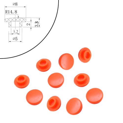 Колпачок для тактовой кнопки 6мм, 10шт грибок, фото 1