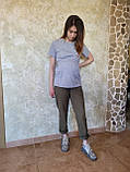 Джинси з котону для вагітних Pregnant Style Madison 42 хакі, фото 6