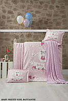 Детское постельное белье в кроватку La Romano "Baby Pretty Girl Battaniye" 004 Розовый