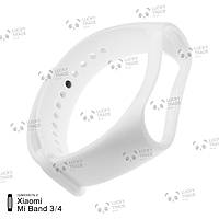 Ремешок Xiaomi Mi Band 4 / 3 MiJobs силиконовый однотонный браслет Белый 1627P