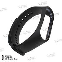 Ремешок Xiaomi Mi Band 4 / 3 MiJobs силиконовый однотонный браслет Черный 1627P