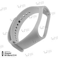 Ремешок Xiaomi Mi Band 4 / 3 MiJobs силиконовый однотонный браслет Серый 1627P