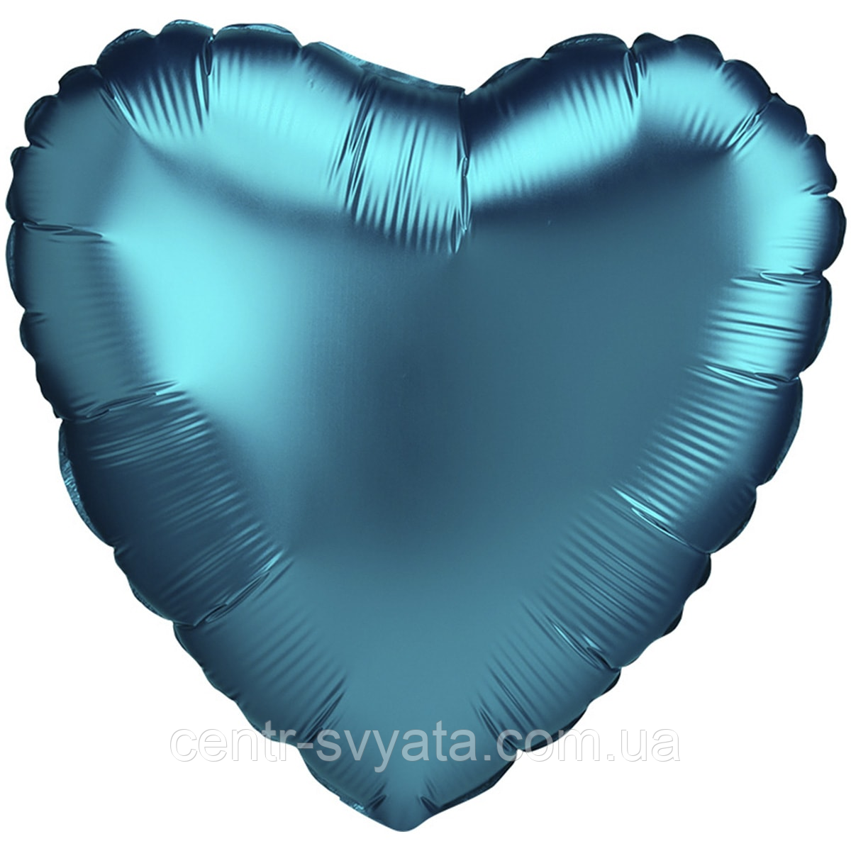 Фольгована кулька Anagram 18" (45 см) Серце сатин Сатин люкс аква Aqua