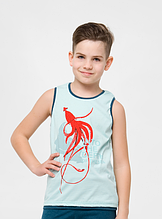 Майка літня для хлопчика Smil 110628, 140 блакитний