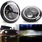 Фара головного світла LED40W (ближній + дальній + ходові вогні 7 дюймів (ГАЗ, КамАЗ, УАЗ, ЗІЛ, МАЗ, ВАЗ), фото 8