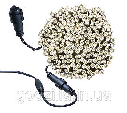 Новорічна гірлянда 300 LED, IP44, Довжина 20 М, Білий холодний світ