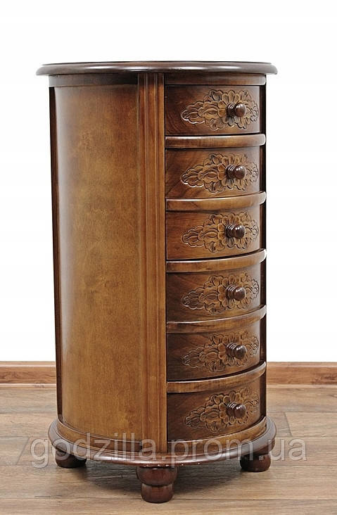 Комод класичний круглий різний Коричневий, фото 1