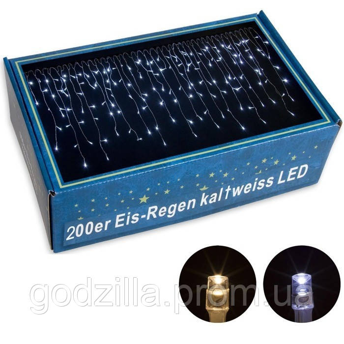 Новорічна  гірлянда  штора  200  LED  5  м, фото 1