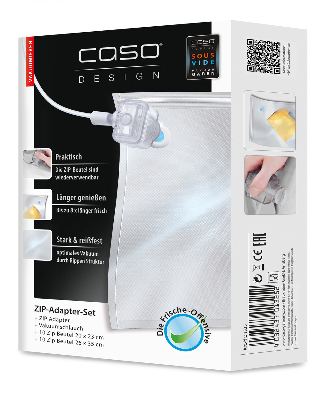 Пакети для вакуумування CASO Zip з адаптером, фото 1