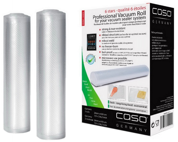 Плівка для вакуумування Caso 20x600 см, 2 шт., фото 1