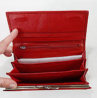 Жіночий шкіряний гаманець Balisa A80 червоний Шкіряний жіночий гаманець Баліса закривається на магніт, фото 3