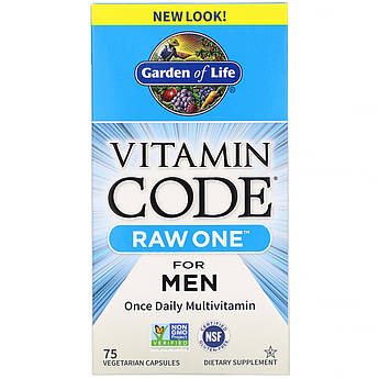 Garden of Life, Vitamin Code, Raw One, натуральні вітаміни для чоловіків, Multi Vitamin for Men, 75 капсул.