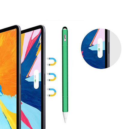 Чохол TPU Goojodoq Hybrid Ear для стилуса Apple Pencil 2 Green, фото 2