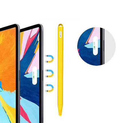 Чохол TPU Goojodoq Hybrid Ear для стилуса Apple Pencil 2 Yellow, фото 2