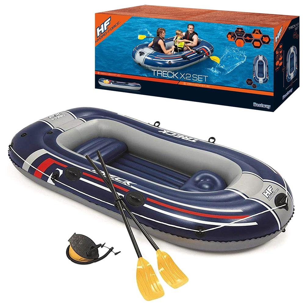 Надувная лодка двухместная BESTWAY 61068 Hydro-Force Raft с веслами и ...