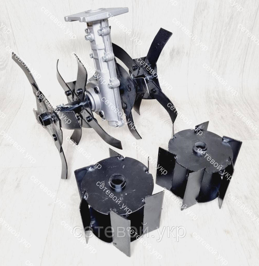 Насадка культиватор-сапка для бензокоси 26 і 28 мм штанга (вал 7 і 9 шліців) на підшипниках