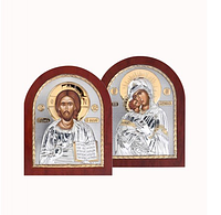 Венчальная пара Спаситель и Богородица ЕК3 - (110 х 130)