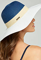 Шляпа пляжная белая с синим MARC&ANDRE HA21-07 free size