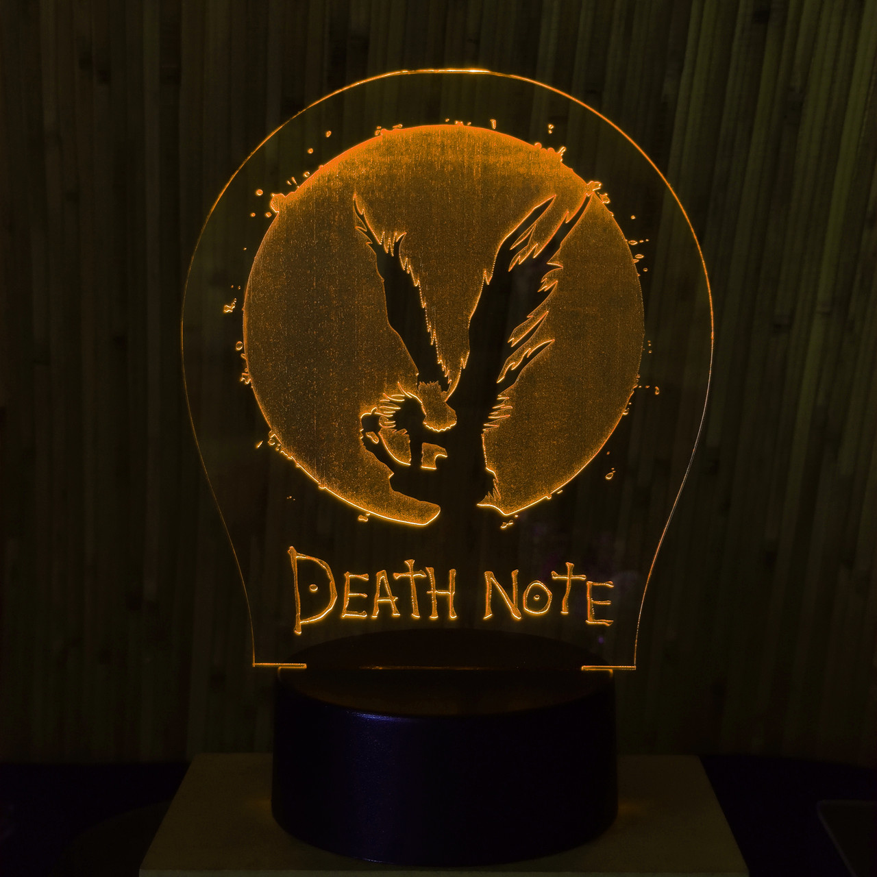 Акриловий світильник-нічник Зошит Смерті жовтий tty-n000304