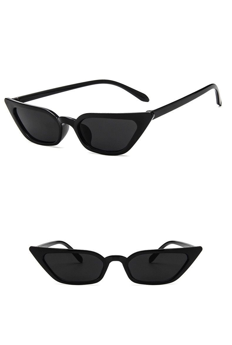 Модные солнцезащитные очки ретро узкие черные очки новые - фото 2 - id-p1393091942
