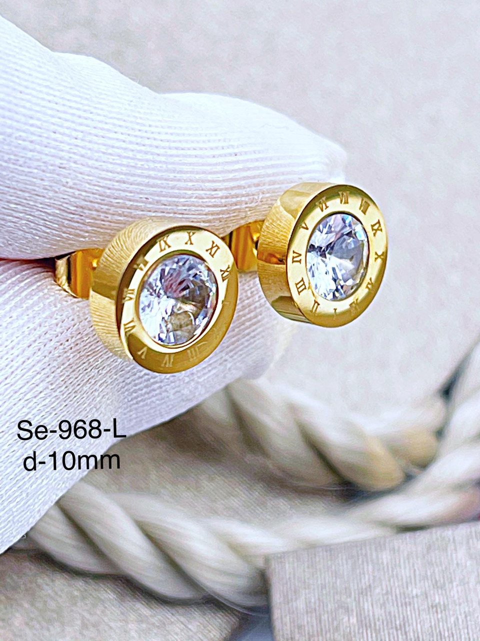 Сережки Stainlees steel преміум 14К