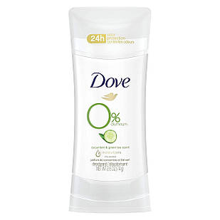 Dove Deodorant Stick Cucumber + Green Tea Zero Aluminium Дезодорант з олією ШИ, алое, ромашкою, 74 г