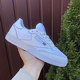 Шкіряні чоловічі кросівки Reebok модні сітка білі, фото 7