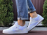 Шкіряні чоловічі кросівки Reebok модні сітка білі, фото 5