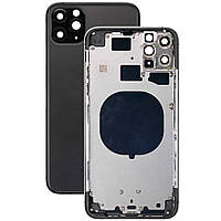 Корпус для iPhone 11 Pro Max, с задней панелью (крышкой), черный (matte space gray), оригинал