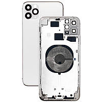 Корпус для iPhone 11 Pro, с задней панелью (крышкой), серебристый (matte silver) оригинал