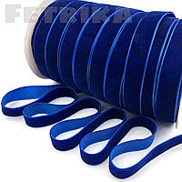 Оксамитова стрічка 1,5 см, синя