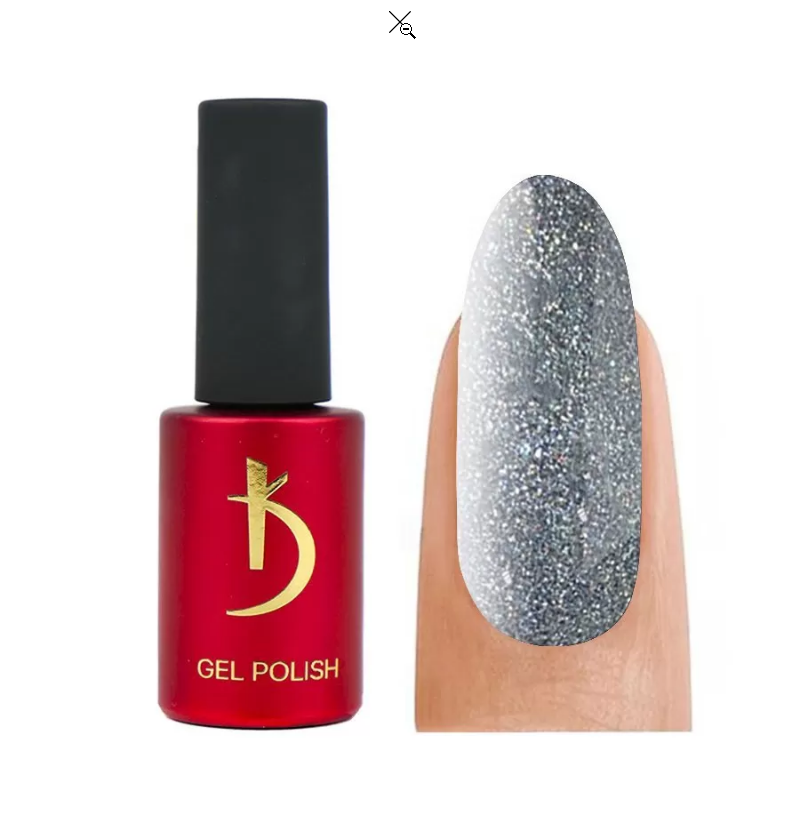 Гель-лак Kodi Professional 11DS: Прозора основа з мерехтливими частинками сріблястого кольору