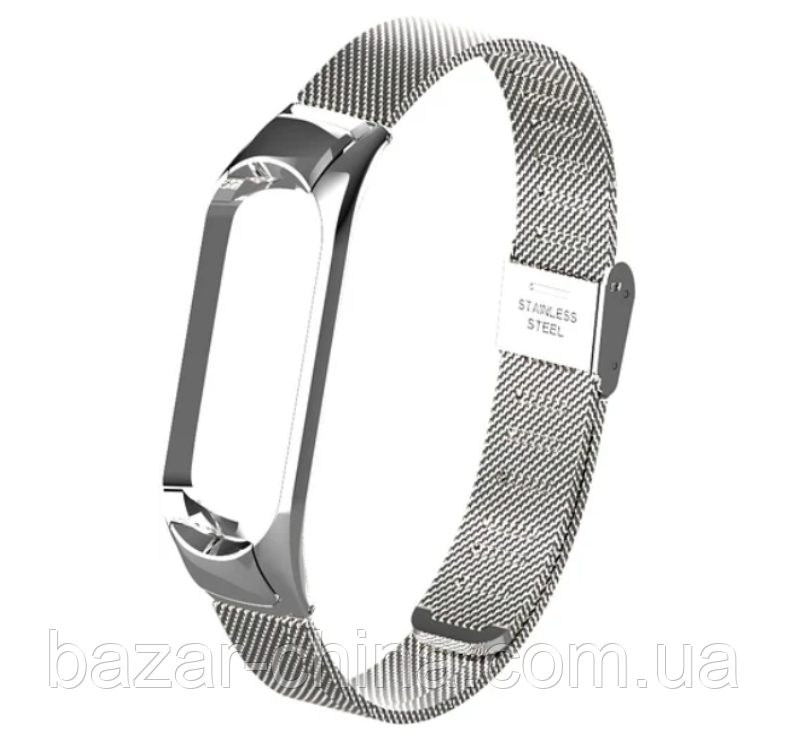 Купить Миланская Петля Mi Band 4 (Сяоми Ми Бэнд 4) серебро, цена 249 ...