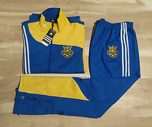 Костюм тренувальний футбольний 2XL/костюм дорослий збірна Украіна в стилі Adidas/костюм чоловічий Украіна