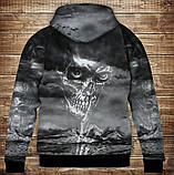 Толстівка с 3D принтом на тему: Черепа Phantom Sculls in grey 50-52, фото 2