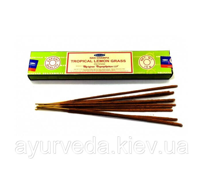 Пахощі Tropical Lemongrass - Тропічна Лимонна Трава (15 Гр.) Satya Масала