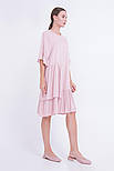 Літнє плаття з батисту з оборками рожеве Lesya Фолі 01, фото 2