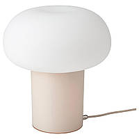 IKEA DEJSA Настольная лампа, стекло беж/белый опал (904.049.83)