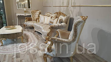 Комплект диван + 2 крісла бароко, дерево, Грейс, фото 3