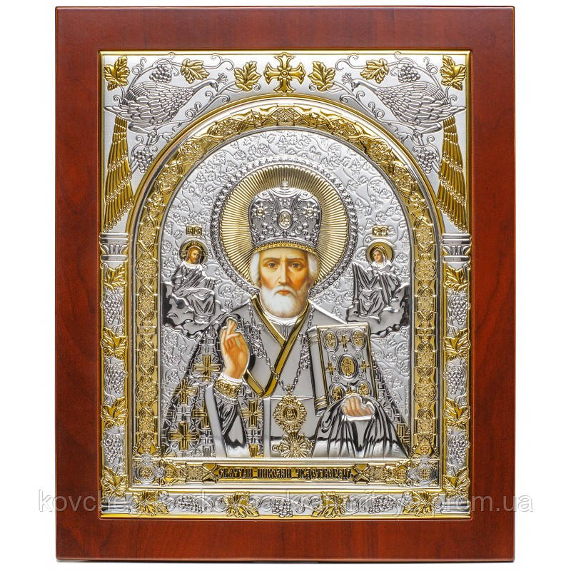 Ікона Святий Миколай Грецька Срібна,26,6x32,5