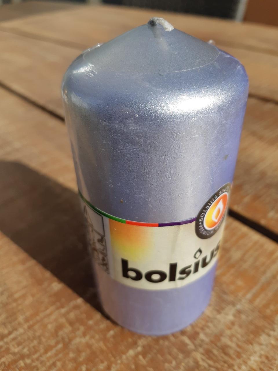 Свічка циліндр Bolsius 12 см срібляста (60/120-271Б)