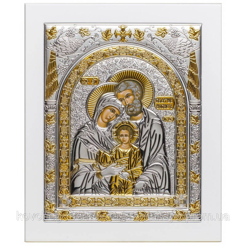 Грецька ікона " Святе сімейство, срібло 26,6x32,5